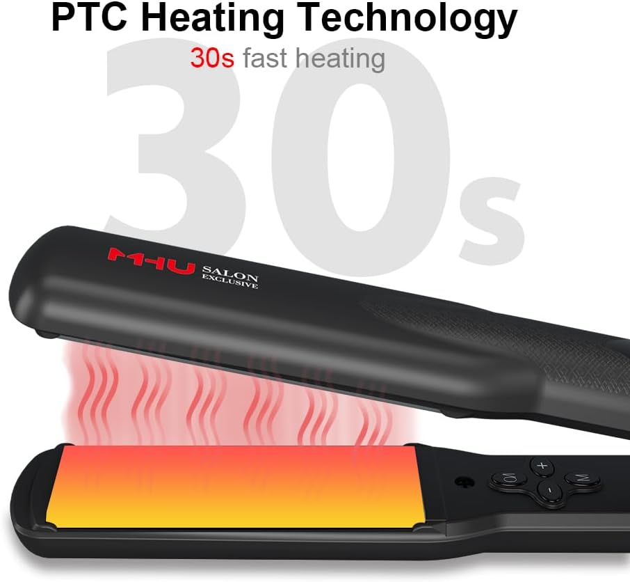 Plancha de pelo Pro de 1.25 pulgadas, doble voltaje, revestimiento...
