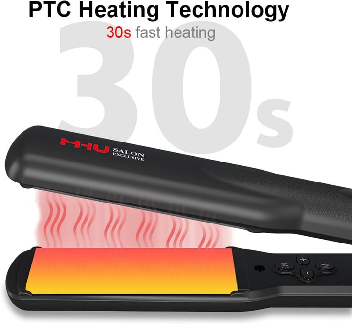Plancha de pelo Pro de 1.25 pulgadas, doble voltaje, revestimiento...