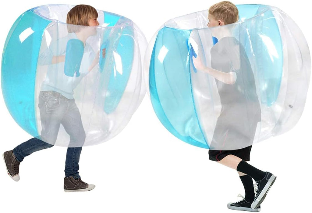 ZHUYNXIR 2 bolas de sumo para niños, juguetes de rebote de parachoques, bolas de sumo para niños, pelota de juego de césped para niños al aire libre (36 pulgadas, azul + azul)