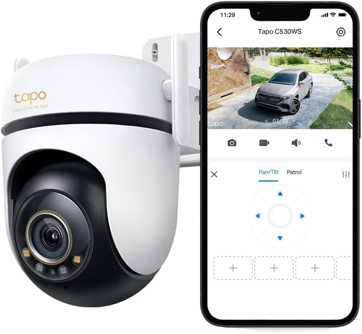 Tapo 3K 5MP Cámara de seguridad Wi-Fi para exteriores con giro\/inc...