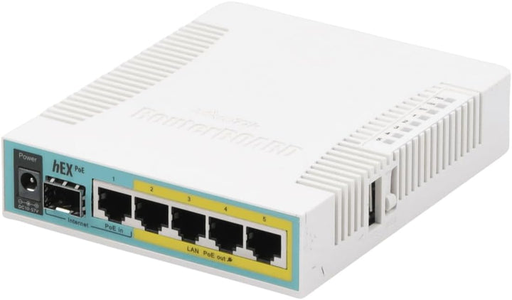 Mikrotik Routerboard hEX RB960PGS 128MB Router Gigabit 5 puertos Po...