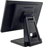 ANGEL POS Monitor POS de pantalla táctil FHD IPS de 15.6 pulgadas 1920 x 1080 con soporte de metal, 10 puntos táctiles HDMI VGA, pantalla impermeable a prueba de polvo 1080P, industrial, oficina, venta al por menor, gimnasio, almacén (negro)