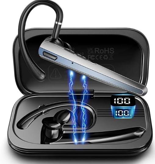 Bluetooth Headset V53 Wireless Earpiece Charging Case