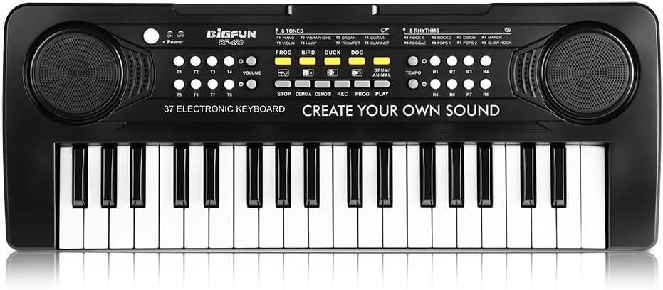 Piano de teclado para niños, BIGFUN de 37 teclas para niños pequeños