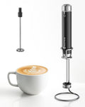 Maestri House LunaFro - Espumador de leche de grado barista, espumador de mano recargable con control de velocidad continuo, almohadilla de puntos de silicona con IPX6 impermeable, microespuma de