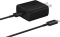 SAMSUNG - Cargador de pared USB-C de carga súper rápida de 45 W con cable, color negro