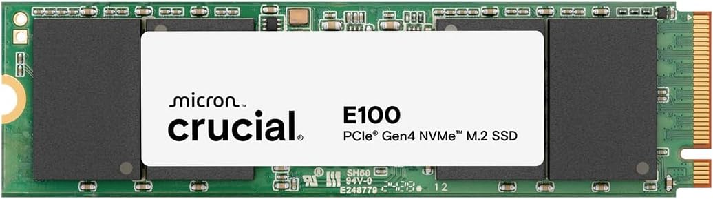 Crucial E100 2TB M.2 NVMe PCIe Gen4 SSD interno, hasta 5.000MB\/s,...