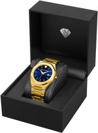 PIERRE RICHARDSON PR5428 Reloj de lujo para hombre – Movimiento de cuarzo japonés, acero inoxidable, 41mm, 5ATM resistente al agua, cristal de zafiro resistente a los arañazos – Reloj de vestir