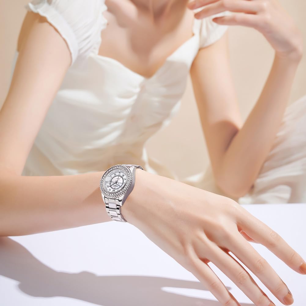 OLEVS Relojes para Mujeres Lujo Diamante con Fecha Analógico Cuartz para Mujer