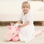 Peluche de unicornio rosa gigante lindo de 32 pulgadas
