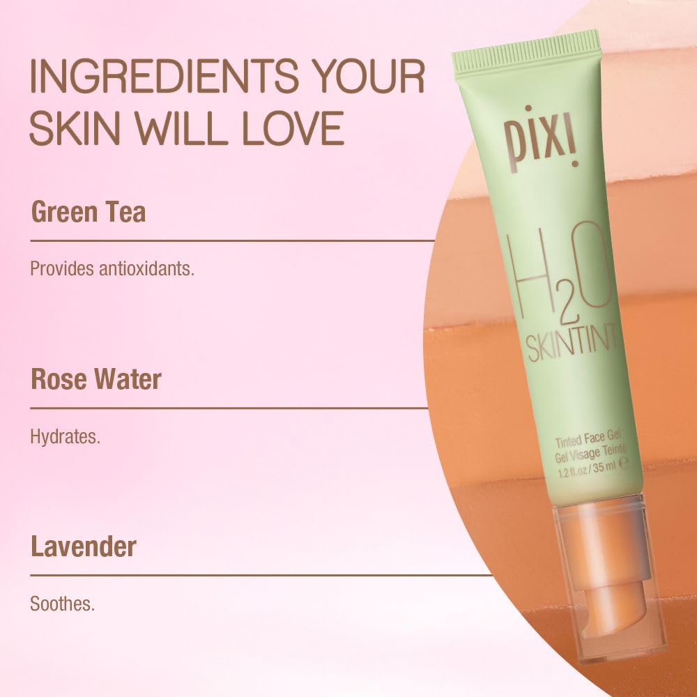 Pixi H2O SkinTint | Hidratante en gel con color | Ligero, hidratant...