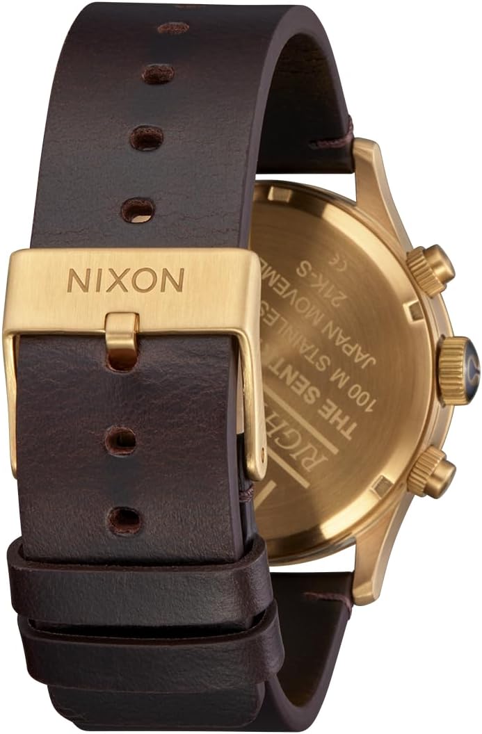 NIXON Sentry Chrono Leather A405 - Reloj cronógrafo analógico