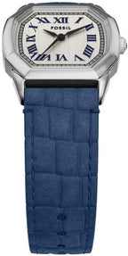 Fossil Reloj Harlow para mujer, movimiento de tres manecillas de cuarzo con correa de acero inoxidable o cuero