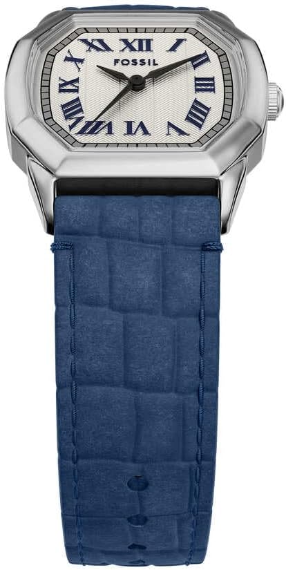 Fossil Reloj Harlow para mujer, movimiento de tres manecillas de cuarzo con correa de acero inoxidable o cuero