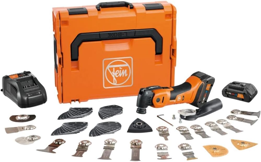 Fein MultiMaster inalámbrico AMM 700 Max Top 4 Ah AS para construcción y renovación de interiores, montaje Starlock Max, sistema QuickIn, compatible con batería AMPShare/Bosch de 18 V - 71293661090