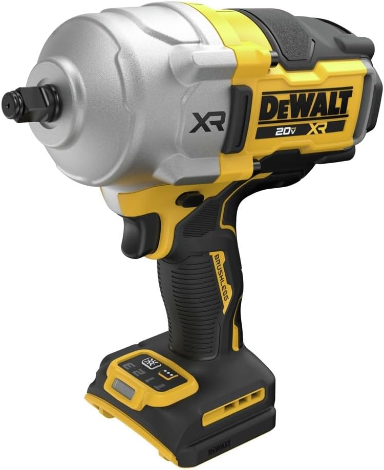 DEWALT Llave de impacto inalámbrica de 20 V MAX, 1/2" con anillo de seguridad, alto torque, sin escobillas, herramienta desnuda solamente (DCF961B)