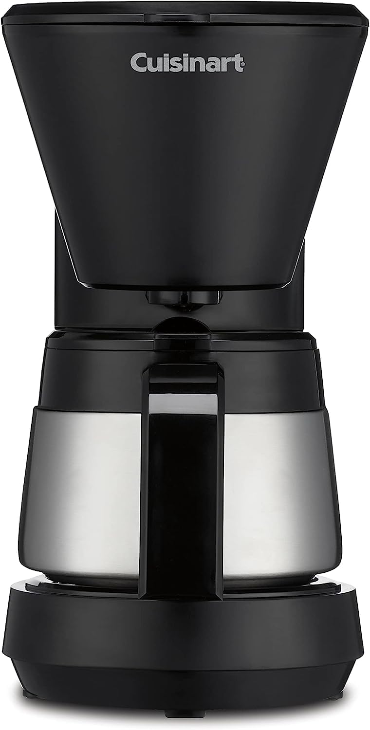 Cuisinart Cafetera de 5 tazas con jarra de acero inoxidable, cafetera con