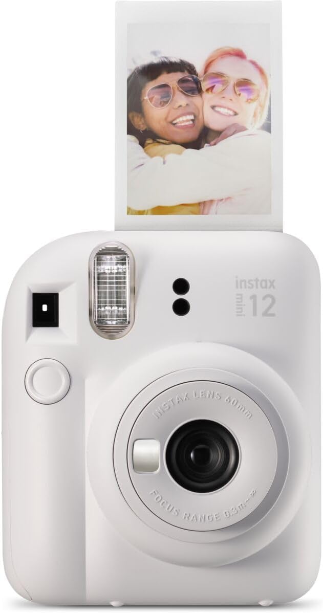 Fujifilm Cámara Instax Mini 12 de película instantánea, color blanc...