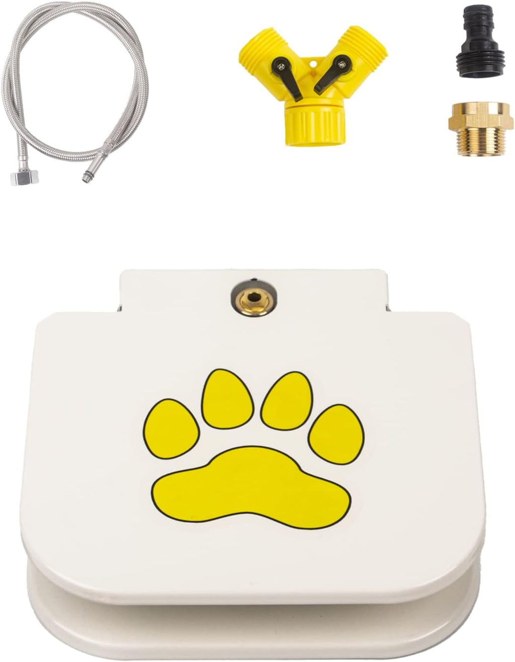Fuente de agua para perros activada por patas, aspersor para mascotas al aire libre