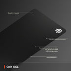 SteelSeries QcK XXL - Alfombrilla de mouse para juegos, tela XXL, seguimiento de movimiento y estabilidad perfectos, almohadilla para deportes electrónicos, antideslizante