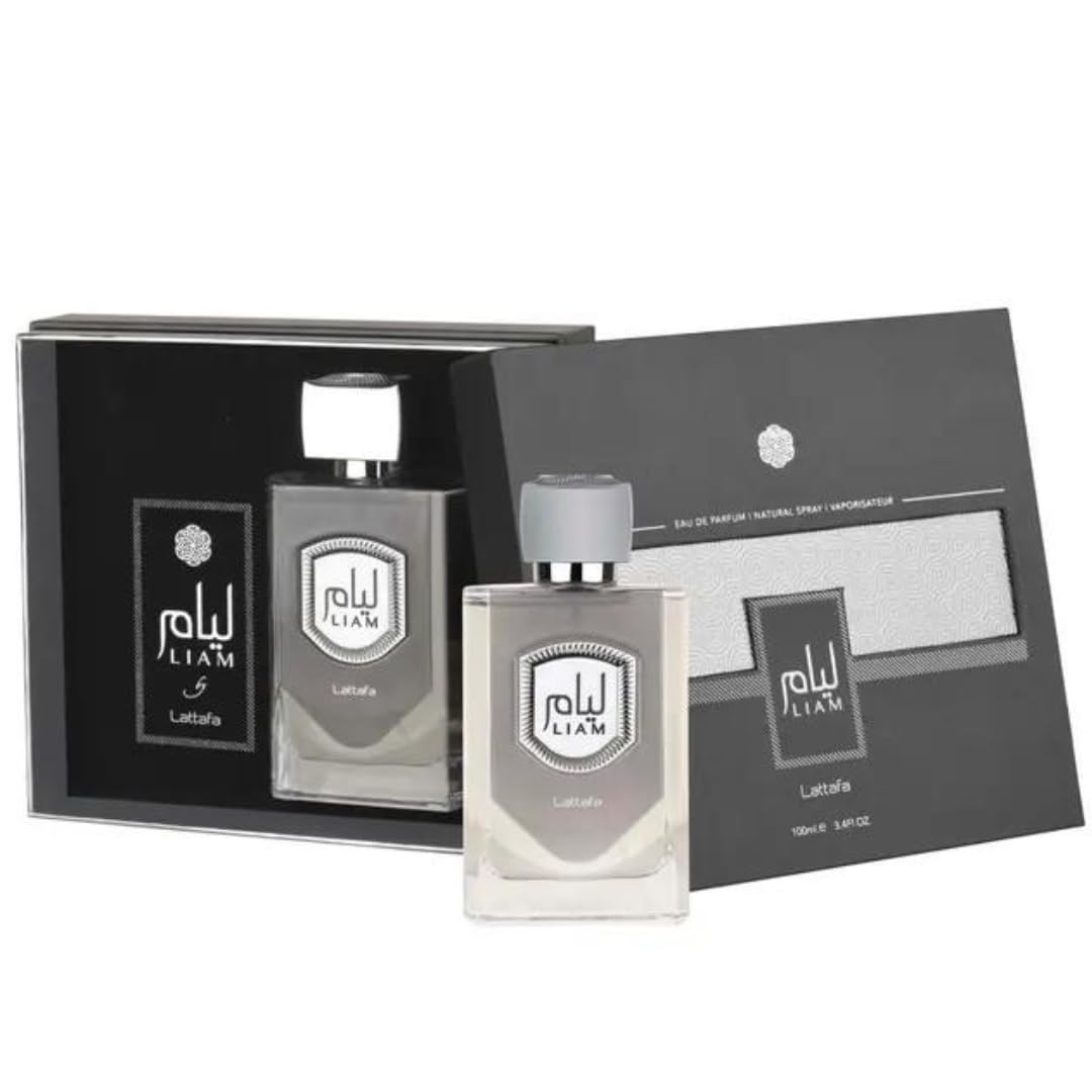 Lattafa Liam Grey para Unisex Eau de Parfum en Spray, 3.4 onzas \/...