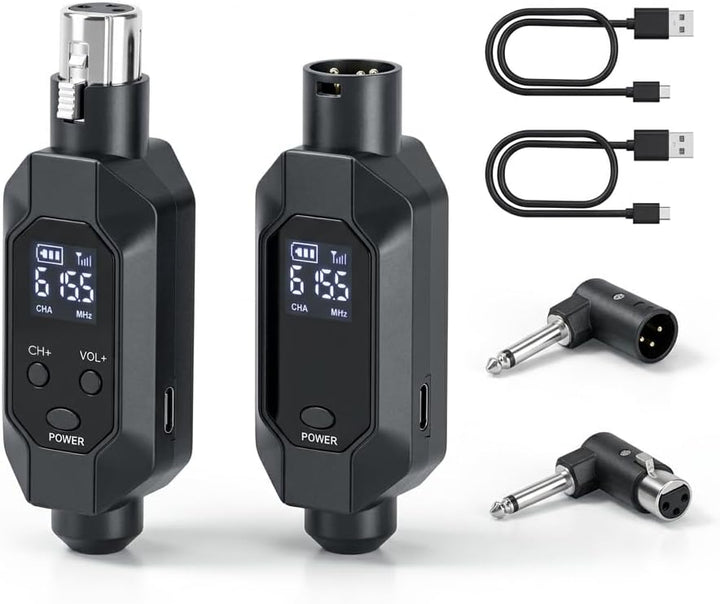 Kelgyua Transmisor y receptor inalámbrico XLR, receptor transmisor...