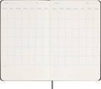 Moleskine Agenda semanal clásica sin fecha, tapa dura, grande (5 x 8.25 pulgadas), negro, 288 páginas