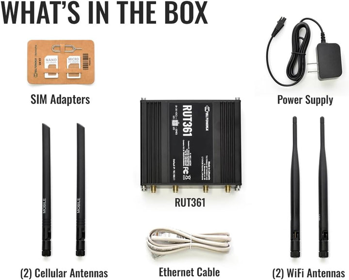 Teltonika RUT361 Industrial 4G LTE Router \u2013 Compact &amp; Rugg...