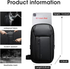 BANGE Mochila cruzada para hombre, bolsa de hombro impermeable para viajes, senderismo y viajes diarios
