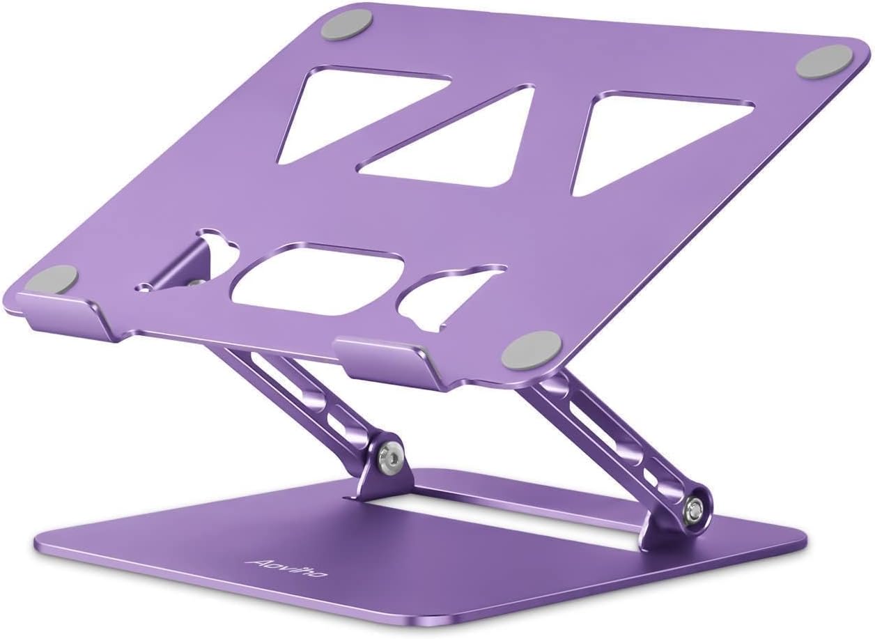 Aoviho Soporte ajustable para laptop de escritorio, soporte portáti...