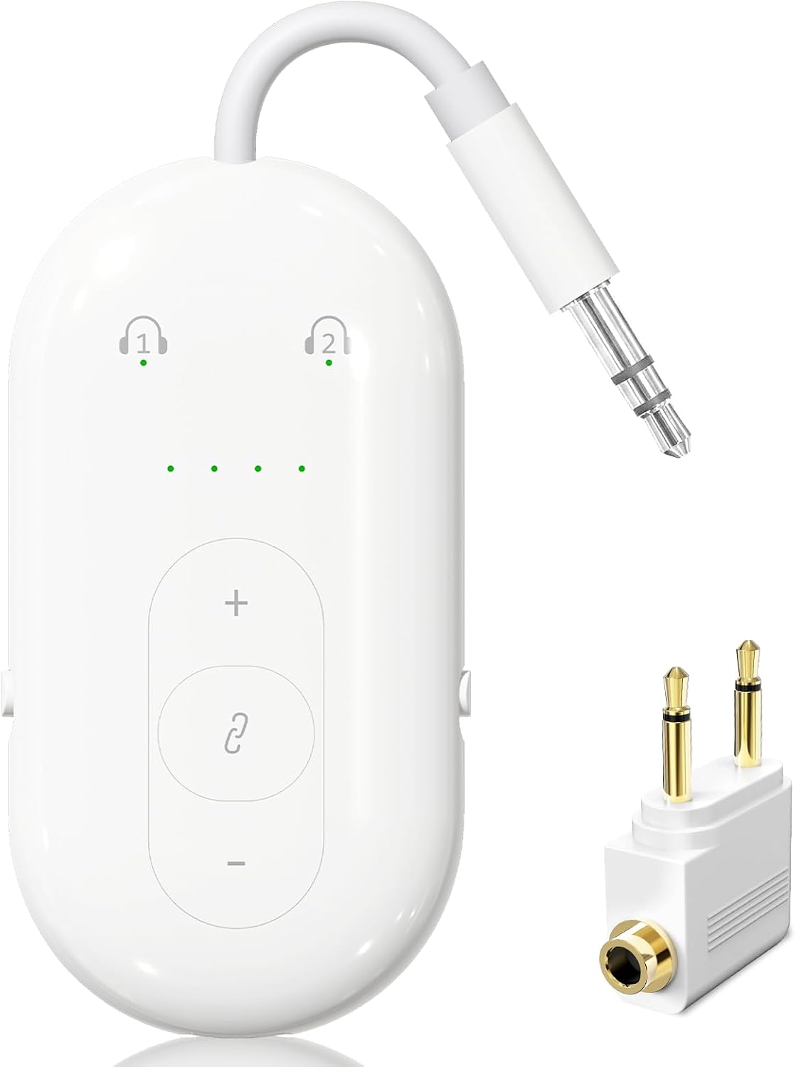 Receptor transmisor Bluetooth 2 en 1, adaptador AUX para avión, TV, automóvil, gimnasio y altavoces