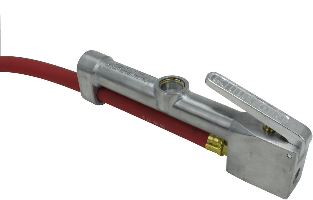Milton (S-506) ORIGINAL DUAL CABEZ CHUCH CUADRO DE CUADRO CAUGO DE INFLADOR - MANGUERA DE 15 "