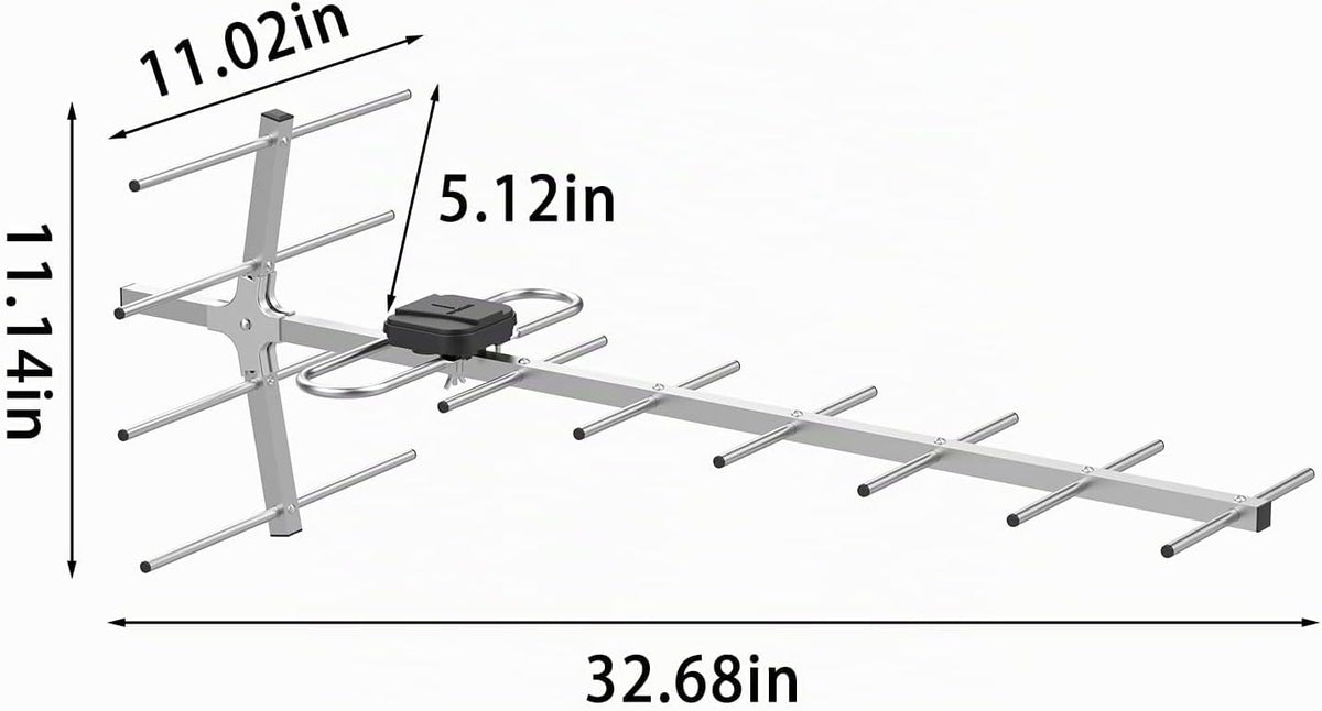 Antena digital HDTV al aire libre, antenas para soporte de TV ático o