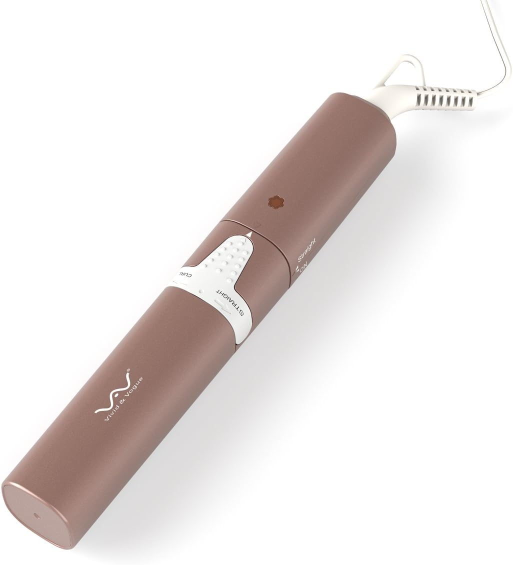 VAV Mini Plancha rizadora de pelo 2 en 1 de viaje, plancha plana de...