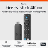 Amazon Fire TV Stick 4K Max, compatible con Wi-Fi 6E, 16Gb Almacenamiento