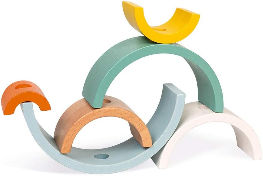 Janod - Sweet Cocoon - Juguete de madera para tirar - Tortuga Arco Iris - 7