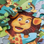 Rompecabezas de suelo jumbo para niños, rompecabezas de animales de 48