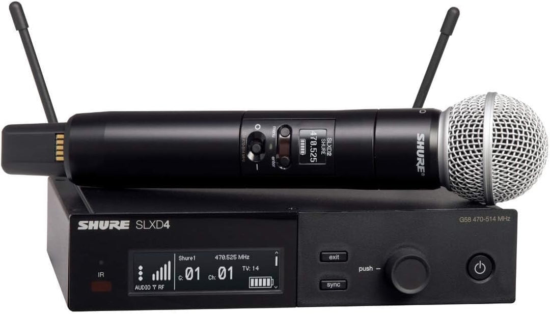 Sistema de micrófono inalámbrico digital de doble canal Shure SLXD2...