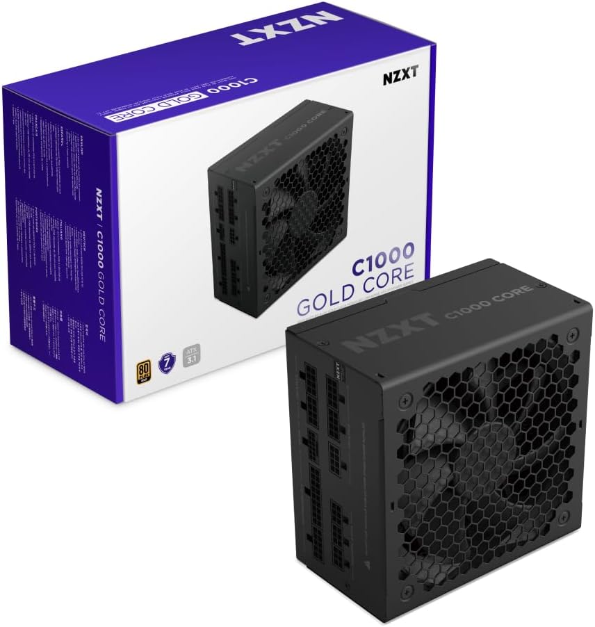 NZXT C1000 Gold Core - Fuente de alimentación ATX 3.1 de 1000 W, 80...