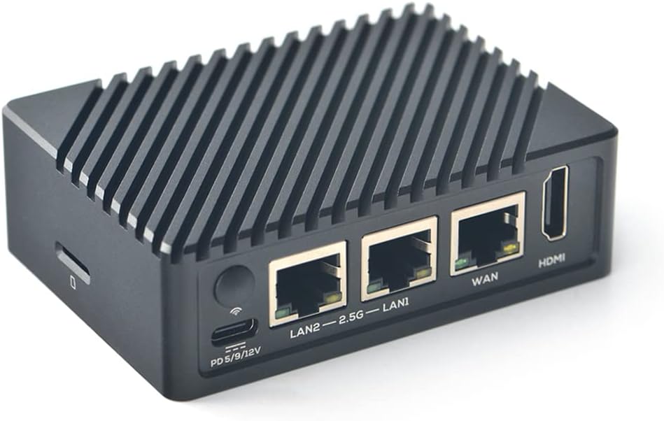 FriendlyElec Nanopi R5S Mini Router OpenWRT con tres puertos Ethern...