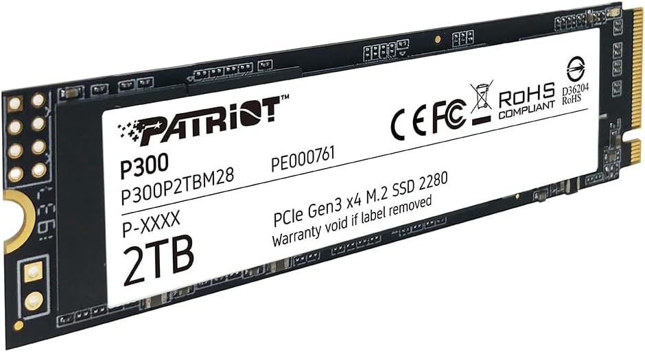 Patriot P300 M.2 PCIe Gen 3 x4 2TB SSD de Bajo Consumo de Energía
