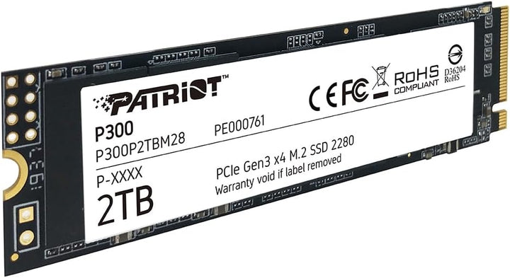 Patriot P300 M.2 PCIe Gen 3 x4 2TB SSD de Bajo Consumo de Energía