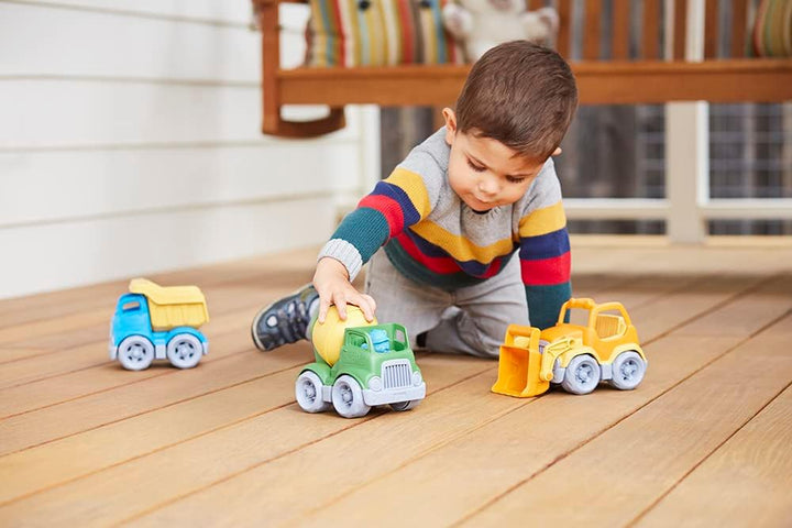 Green Toys Vehículo de construcción incluye cuchara, volquete, mezc...