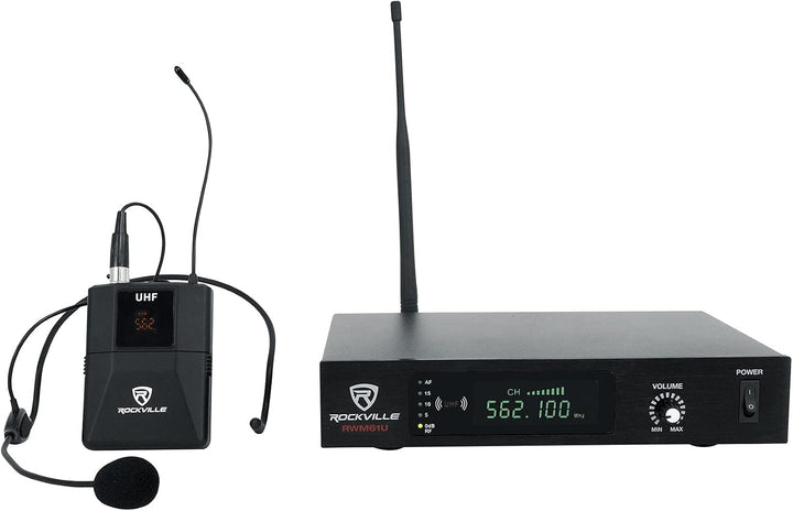 Rockville RWM61U - Sistema de micrófono inalámbrico UHF profesional...