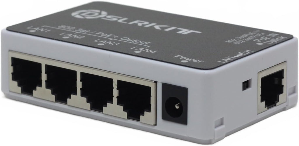 DSLRKIT PoE 90watt 5 puertos Gigabit PoE interruptor