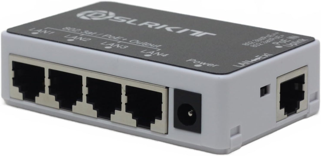 DSLRKIT PoE 90watt 5 puertos Gigabit PoE interruptor