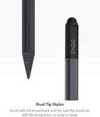 ZAGG Pro Stylus (Gen 1) para iPad Pro/Air/iPad/mini, emparejamiento Bluetooth, gris