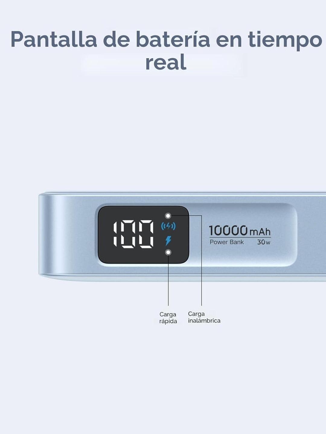 UGREEN MagFlow - Banco de energía de 10,000 mAh, carga inalámbrica...