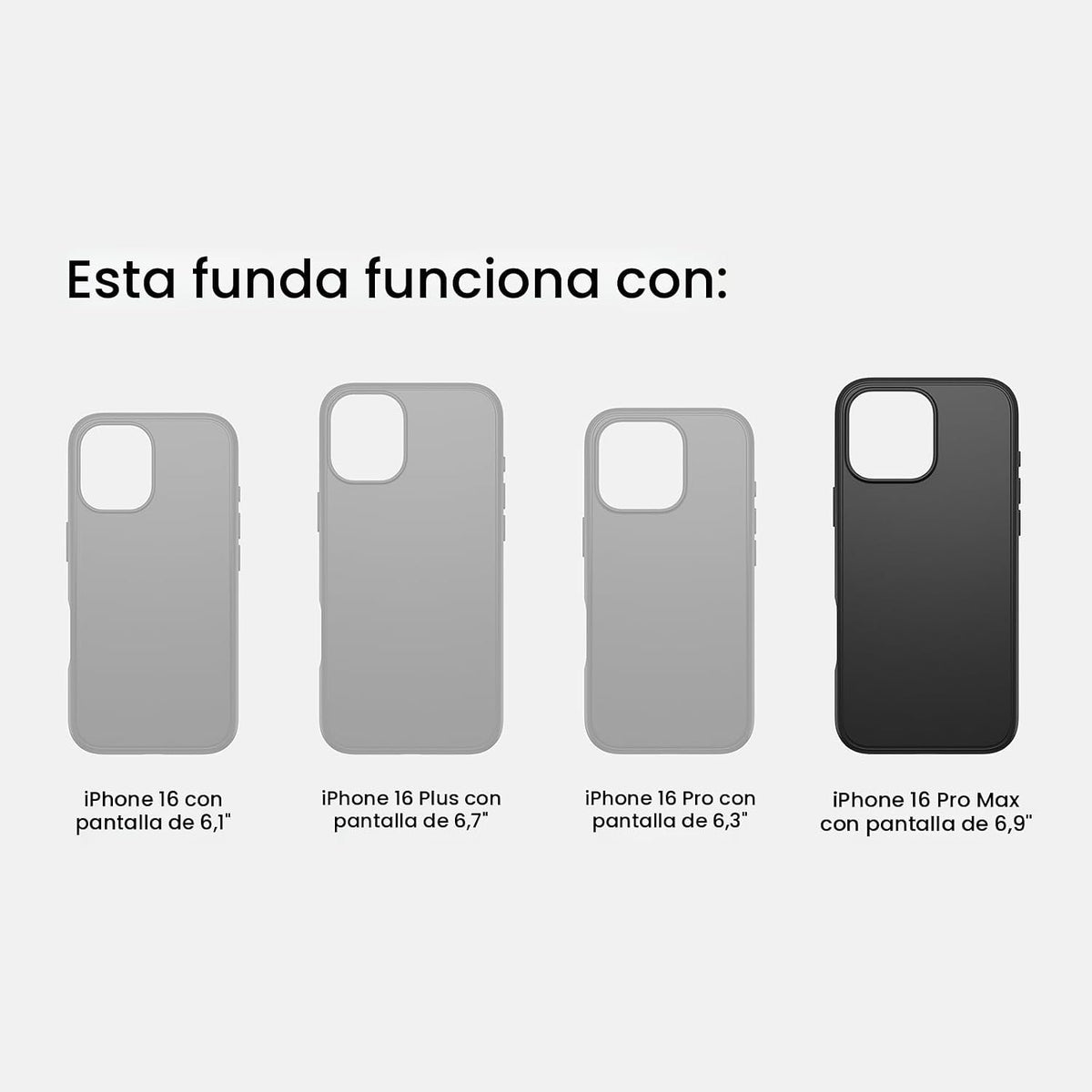 OtterBox Funda Defender Series para iPhone 16 Pro Max - Negro