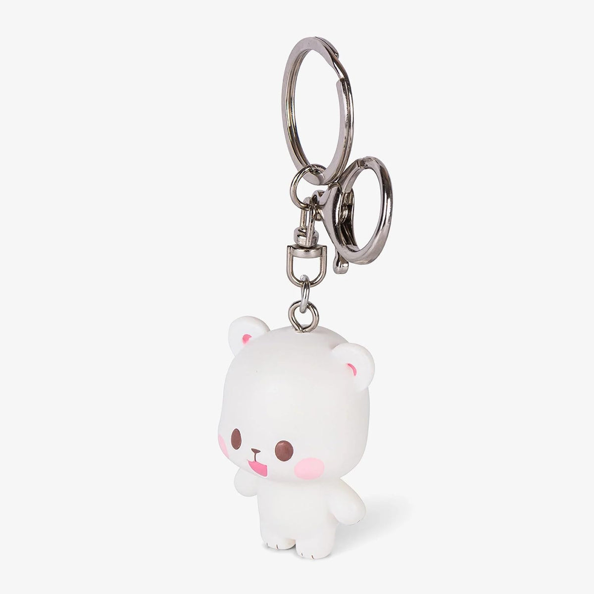 Llavero de figura 3D Milk Mocha – Lindo llavero de vinilo para bolsos, bolsos, bolsas y mochilas, llavero de metal